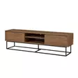 Olohuoneen Kalustesetti - 100% Melamiinipinnoitettu Lastulevy, Pähkinä Musta, PVC-jalat, 90x39x40 cm, 18 mm Paksuus - Huonekalut - 8684282298144 - 14