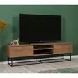 Olohuoneen Kalustesetti - 100% Melamiinipinnoitettu Lastulevy, Pähkinä Musta, PVC-jalat, 90x39x40 cm, 18 mm Paksuus - Huonekalut - 8684282298144 - 5