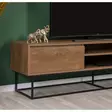 Olohuoneen Kalustesetti - 100% Melamiinipinnoitettu Lastulevy, Pähkinä Musta, PVC-jalat, 90x39x40 cm, 18 mm Paksuus - Huonekalut - 8684282298144 - 6