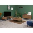 Olohuoneen Kalustesetti - 100% Melamiinipinnoitettu Lastulevy, Pähkinä Musta, PVC-jalat, 90x39x40 cm, 18 mm Paksuus - Huonekalut - 8684282298144 - 2