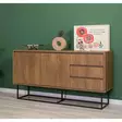 Olohuoneen Kalustesetti - 100% Melamiinipinnoitettu Lastulevy, Pähkinä Musta, PVC-jalat, 90x39x40 cm, 18 mm Paksuus - Huonekalut - 8684282298144 - 3