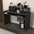 Opiskelupöytä Anthracite - 100% Melamiinipinnoitettu, 120x55x93,3 cm, Näppäimistöteline, Vetolaatikko, Hyllyt, Seinään Kiinnitettävä - Työpöydät - 8682870728424 - 4