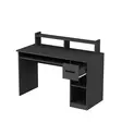 Opiskelupöytä Anthracite - 100% Melamiinipinnoitettu, 120x55x93,3 cm, Näppäimistöteline, Vetolaatikko, Hyllyt, Seinään Kiinnitettävä - Työpöydät - 8682870728424 - 5