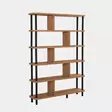 Perinteinen Kirjahylly - Musta Atlantin Mänty, 100% Melamiinipinnoitettu, 25mm Paksuus, 120x168,5x28 cm, Helppo Koota - Kirjahyllyt - 8683342857314 - 2