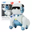 PNI Robo Dog interaktiivinen älyrobotti, lelu, ääniohjaus, kosketuspainikkeet, valkoinen-sininen, akku mukana 3,7 V 350 mAh - PNI tuotteet - 5949066529214 - 2