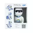 PNI Robo Dog interaktiivinen älyrobotti, lelu, ääniohjaus, kosketuspainikkeet, valkoinen-sininen, akku mukana 3,7 V 350 mAh - PNI tuotteet - 5949066529214 - 11