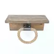 Putkikoukku - Käsintehty Huonekalu, 100% Kuusipuu & Köysi, Pähkinänruskea, 3 kg Kantavuus, 30x14x12 cm, Seinään Kiinnitettävä - Huonekalut - 8681875502824 - 8