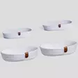Puuvillainen leipäkorisetti (4 osaa), pellava, 12 x 22 x 5 cm, 15 x 30 x 6 cm, käsintehty - Tarjoiluastiat - 8683742916284 - 3