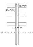 Ranch 183 cm 2 kpl 3 rima-aukon hevosaitauksen aitatolpat - Aidat ja aitaverkot - 6438014430614 - 3