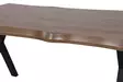 Ruokapöytä, 140x75x80 cm, 100% Melamiinipinnoitettu Lastulevy, Metallijalat, Pähkinä, Kestävä ja Tyylikäs - Ruokapöydät - 8683342538664 - 6