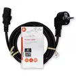 Sähköjohto | Suko Uros | IEC-320-C13 | Kulma | Suora | Niklattu | 2.00 m | Pyöreä | PVC | Musta | Label - Virtakaapelit ja liittimet - 5412810424924 - 66