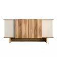 Sand Walnut Konsoli - 100% Melamiinipinnoitettu Lastulevy, 180x81x40 cm, Useita Hyllyjä, Seinään Kiinnitettävä - Lipastot ja senkit - 8684283421114 - 1