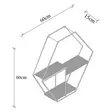 Seinähylly Musta Pähkinä 100% Kuusipuu 15mm Metalli 6mm 60x53x15cm 4kg Kantavuus Moderni Sisustus - Seinähyllyt - 8682870703094 - 6