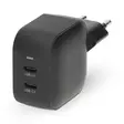 Seinälaturi | 45 W | GaN | PD3.0 | 2.25 A / 3.0 A | Lähtöliitäntöjen määrä: 2 | 2x USB-C | Automaattinen Jännitteen Valinta | Musta - Verkkolaturit - 5412810470204 - 417