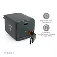 Seinälaturi | Sisäänvedettävällä kaapelilla | 30 W | GaN | PD3.0 30W | 1.5 / 2.0 / 2.5 / 3.0 A | Lähtöliitäntöjen määrä: 1 | USB-C | USB-C sisäänvedettävä kaapeli | 0.75 m | Automaattinen Jännitteen Valinta | Musta - Verkkolaturit - 5412810475544 - 50