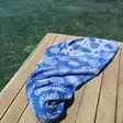 Sininen Ananas Fouta Rantapyyhe - 100% Puuvillaa, 100x180 cm, Konepestävä, Erittäin Imukykyinen ja Pehmeä - Pyyhkeet ja kylpytakit - 8683342757294 - 2