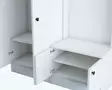 Skandinaavinen Valkoinen Eteisteline - 100% Melamiinipinnoitettu Lastulevy, 1 Laatikko, Useita Hyllyjä, 119,6x182,8x37,3 cm - Huonekalut - 8681875885224 - 7