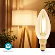 SmartLife LED Filamenttilamppu | E14 | 470 lm | 4.90 W | Lämmin Valkoinen | 1800 - 3000 K | Lasi | Android / IOS | Kynttilä | 1 kpl - Valonlähteet - 5412810335664 - 53