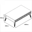 Sohvapöytä - Huonekalut, Pähkinä-Kerma, 100% Melamiinipinnoitettu Lastulevy, 18 mm, 4 mm CNC, Muovijalat, 105x36,6x60 cm - Sohvapöydät - 8681875183764 - 4