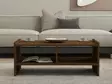 Sohvapöytä - Huonekalut, Pähkinä, 100% Melamiinipinnoitettu Lastulevy, 90x35x50 cm, Kestävä ja Tyylikäs Design - Sohvapöydät - 8683342740104 - 3