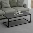 Sohvapöytä Anthracite 120x60x42 cm - 100% Melamiinipinnoitettu Lastulevy, Metallirunko, Kestävä ja Tyylikäs - Sohvapöydät - 8683742465584 - 3