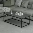 Sohvapöytä Anthracite 120x60x42 cm - 100% Melamiinipinnoitettu Lastulevy, Metallirunko, Kestävä ja Tyylikäs - Sohvapöydät - 8683742465584 - 2