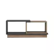 Sohvapöytä Anthracite Oak - Moderni ja Tyylikäs, 100% Melamiinipinnoitettu, Useita Hyllyjä, Kiinnitettävä Seinäkiinnitys - Sohvapöydät - 8682870115064 - 5