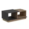 Sohvapöytä Anthracite Oak - Moderni ja Tyylikäs, 100% Melamiinipinnoitettu, Useita Hyllyjä, Kiinnitettävä Seinäkiinnitys - Sohvapöydät - 8682870115064 - 1