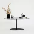 Sohvapöytä, Tumma Harmaa Musta, 100% Karkaistu Lasi, 90x40x60 cm, Metallijalat, Helppo Koota, 1 Paketti - Sohvapöydät - 8684282402664 - 7