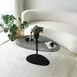Sohvapöytä, Tumma Harmaa Musta, 100% Karkaistu Lasi, 90x40x60 cm, Metallijalat, Helppo Koota, 1 Paketti - Sohvapöydät - 8684282402664 - 6