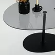 Sohvapöytä, Tumma Harmaa Musta, 100% Karkaistu Lasi, 90x40x60 cm, Metallijalat, Helppo Koota, 1 Paketti - Sohvapöydät - 8684282402664 - 10