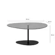 Sohvapöytä, Tumma Harmaa Musta, 100% Karkaistu Lasi, 90x40x60 cm, Metallijalat, Helppo Koota, 1 Paketti - Sohvapöydät - 8684282402664 - 11