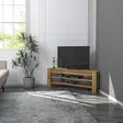 Tammi TV-taso - 100% Melamiinipinnoitettu Lastulevy, 18mm, 120x40x30cm, Useita Hyllyjä, Seinään Kiinnitettävä - TV-tasot - 8684283338764 - 2