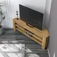 Tammi TV-taso - 100% Melamiinipinnoitettu Lastulevy, 18mm, 120x40x30cm, Useita Hyllyjä, Seinään Kiinnitettävä - TV-tasot - 8684283338764 - 4