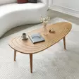 Teak-värinen sohvapöytä: 100% mäntykehys, pyökkijalat, 115x38x50 cm - Ajaton ja kestävä huonekalu kodin sisustukseen - Sohvapöydät - 8683742112044 - 6