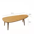 Teak-värinen sohvapöytä: 100% mäntykehys, pyökkijalat, 115x38x50 cm - Ajaton ja kestävä huonekalu kodin sisustukseen - Sohvapöydät - 8683742112044 - 8