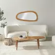 Teak-värinen sohvapöytä: 100% mäntykehys, pyökkijalat, 115x38x50 cm - Ajaton ja kestävä huonekalu kodin sisustukseen - Sohvapöydät - 8683742112044 - 4