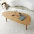 Teak-värinen sohvapöytä: 100% mäntykehys, pyökkijalat, 115x38x50 cm - Ajaton ja kestävä huonekalu kodin sisustukseen - Sohvapöydät - 8683742112044 - 3