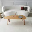 Teak-värinen sohvapöytä: 100% mäntykehys, pyökkijalat, 115x38x50 cm - Ajaton ja kestävä huonekalu kodin sisustukseen - Sohvapöydät - 8683742112044 - 2