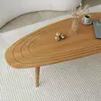 Teak-värinen sohvapöytä: 100% mäntykehys, pyökkijalat, 115x38x50 cm - Ajaton ja kestävä huonekalu kodin sisustukseen - Sohvapöydät - 8683742112044 - 7