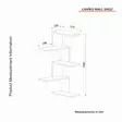 Travertiini Seinä Hylly 100% Melamiini Päällystetty 18mm Paksuus 51,5x109x29,6cm Kiinnitettävä Useita Hyllyjä - Seinähyllyt - 8684283018314 - 7