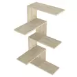 Travertiini Seinä Hylly 100% Melamiini Päällystetty 18mm Paksuus 51,5x109x29,6cm Kiinnitettävä Useita Hyllyjä - Seinähyllyt - 8684283018314 - 5