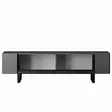 TV-taso Anthracite Black - 100% Melamiinipinnoitettu Lastulevy, Metallijalat, 180x50x30 cm, Tyylikäs ja Kestävä - TV-tasot - 8684283557264 - 7