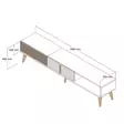 TV-taso, Huonekalut, Pähkinä Antrasiitti, 100% Melamiinipinnoitettu Lastulevy, 180x40x35 cm, Muovijalat, 30 kg, 2 Pakkausta - TV-tasot - 8683742130574 - 7