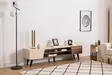 TV-taso, pähkinä beige, 180cm x 37cm x 45cm, kestävä, tilava - TV-tasot - 8684282596554 - 4