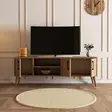 TV-taso, tammi, 150 cm leveä, kestävä, runsaasti säilytystilaa - TV-tasot - 8683743041954 - 4