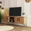 TV-taso, tammi, 150 cm leveä, kestävä, runsaasti säilytystilaa - TV-tasot - 8683743041954 - 3