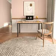 Työpöytä Musta 100% Melamiinipinnoitettu Lastulevy 18mm Paksuus 100% Metalli Kehys 87x74,8x47cm Teollinen Tyylikkyys - Työpöydät - 8684283206834 - 4