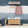 Tyylikäs Hall Stand - Tammi Valkoinen, 100% Melamiinipinnoitettu, 18mm, Kengät 90x60x35cm, Seinäkoukku 80x18,8x15cm - Eteiskaapit - 8681875207514 - 2