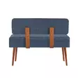 Tyylikäs ja Kestävä Bankki: Pähkinä ja Tummansininen, 100% Melamiinipinnoitettu, 110x82,5x40 cm, PVC-jalat 31 cm - Lipastot ja senkit - 8683742499824 - 2